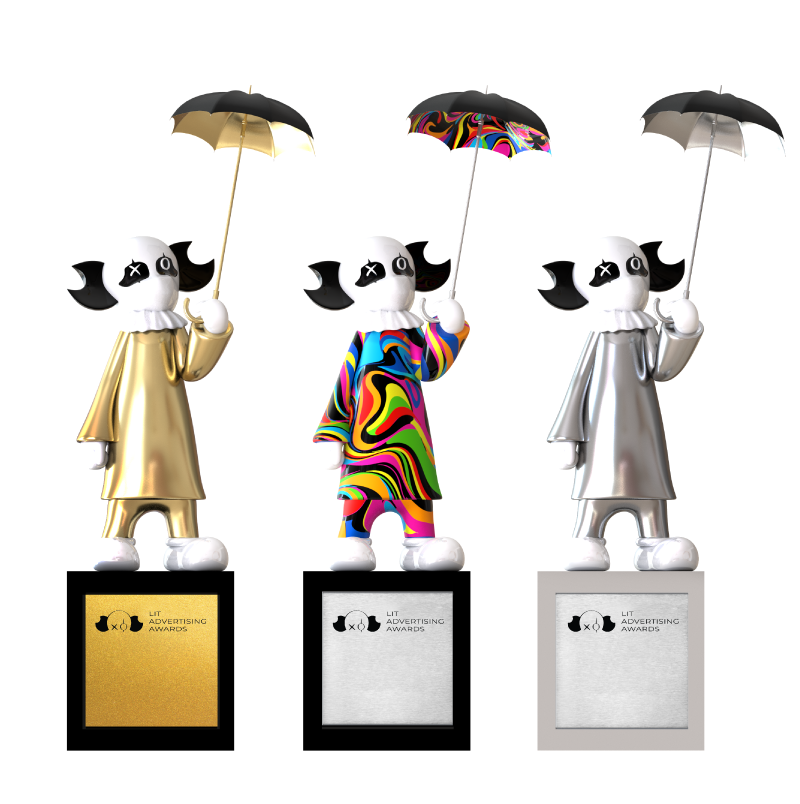 2025 LIT Advertising Awards Statuettes