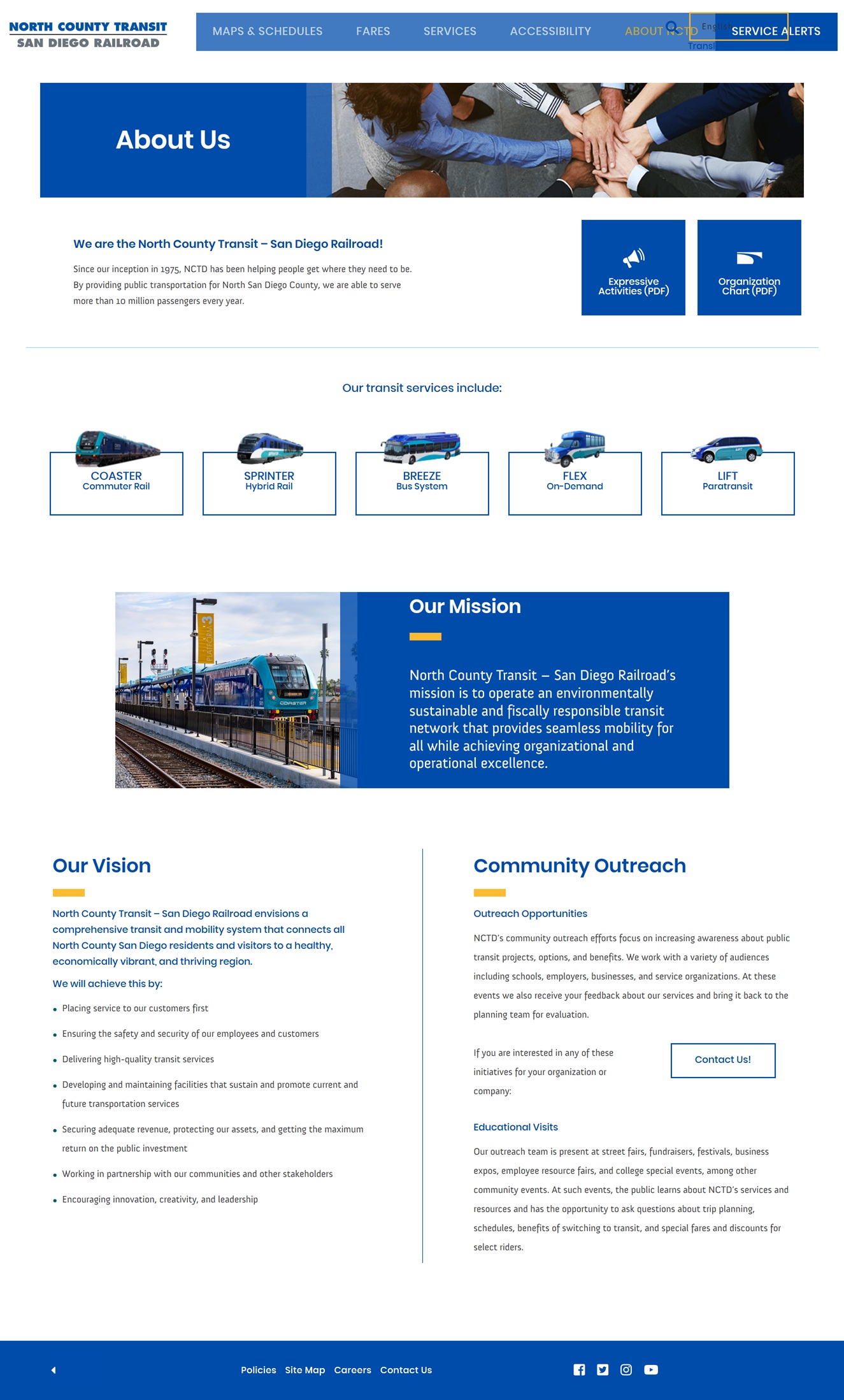 LIT Advertising Awards Winner - North County Transit District Website Redesign
