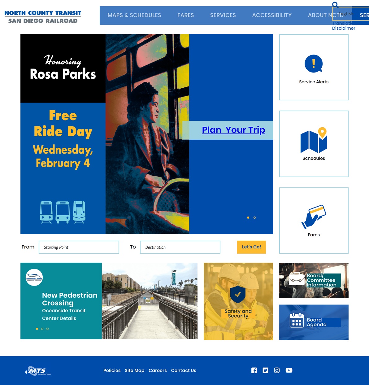 LIT Advertising Awards Winner - North County Transit District Website Redesign
