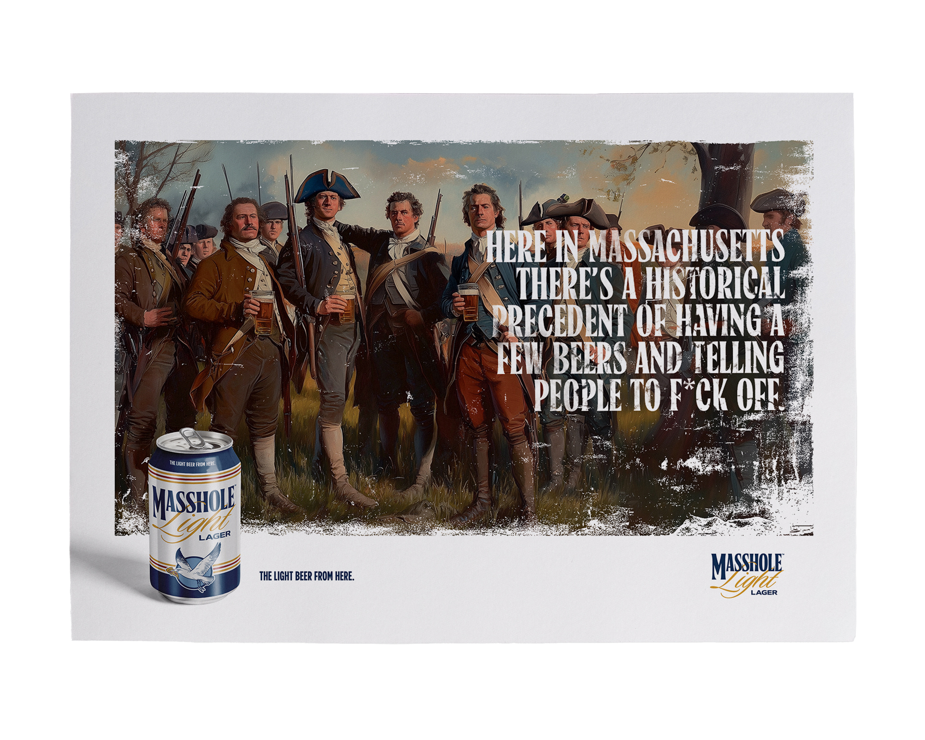 LIT Advertising Awards Winner - Masshole Light Lager - History Posters