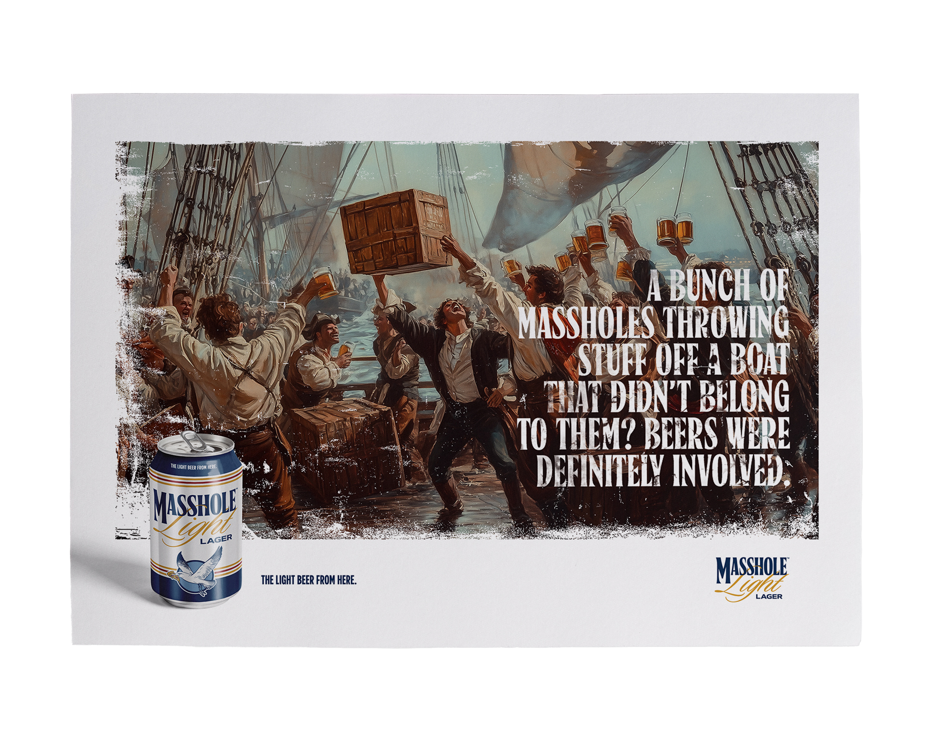 LIT Advertising Awards Winner - Masshole Light Lager - History Posters