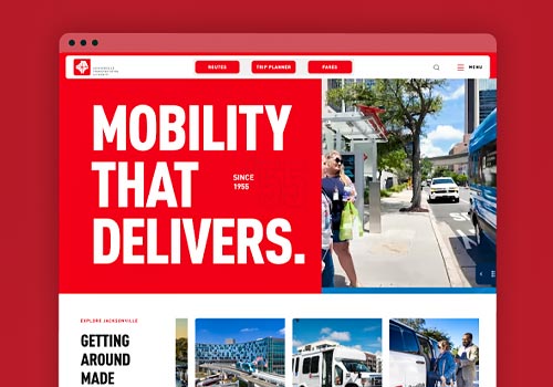 LIT Advertising Awards Winner - Exemplifi LLC - Website Redesign for Jacksonville Transportation Authority