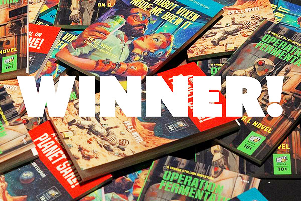 AI Generated for Series of pulp noir sci-fi novels have won all manner of metals at the LIT Advertising Awards